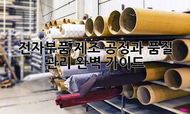 전자부품 제조 공정과 품질 관리: 완벽 가이드