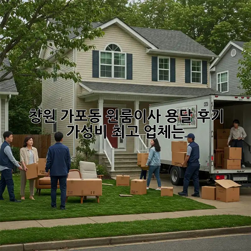 창원 가포동 원룸이사 용달 후기: 가성비 최고 업체는?